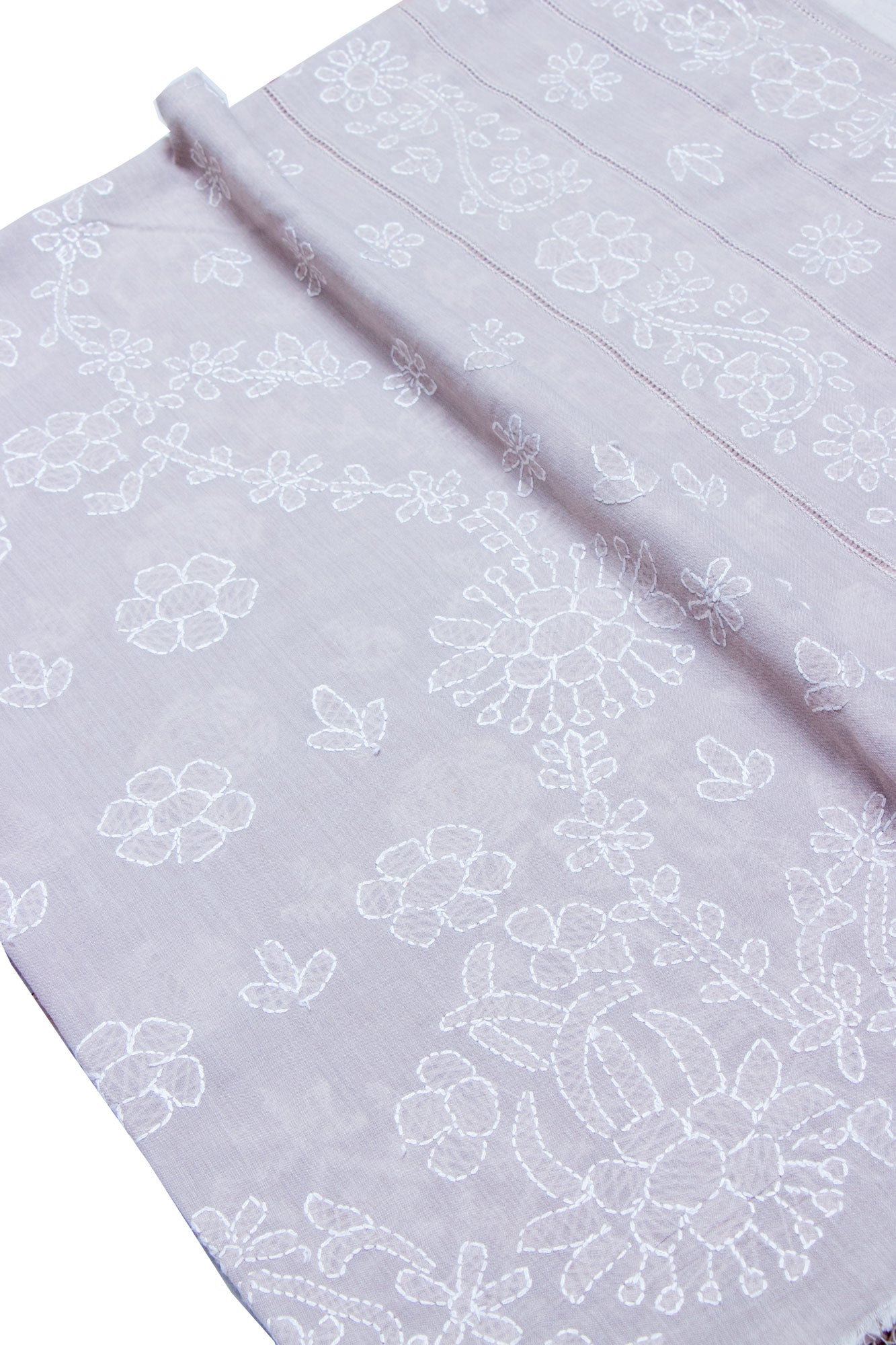 Premium Pure Lawn Fabric Chaddar with Jacquard Tarkashi and Hand Embroidery