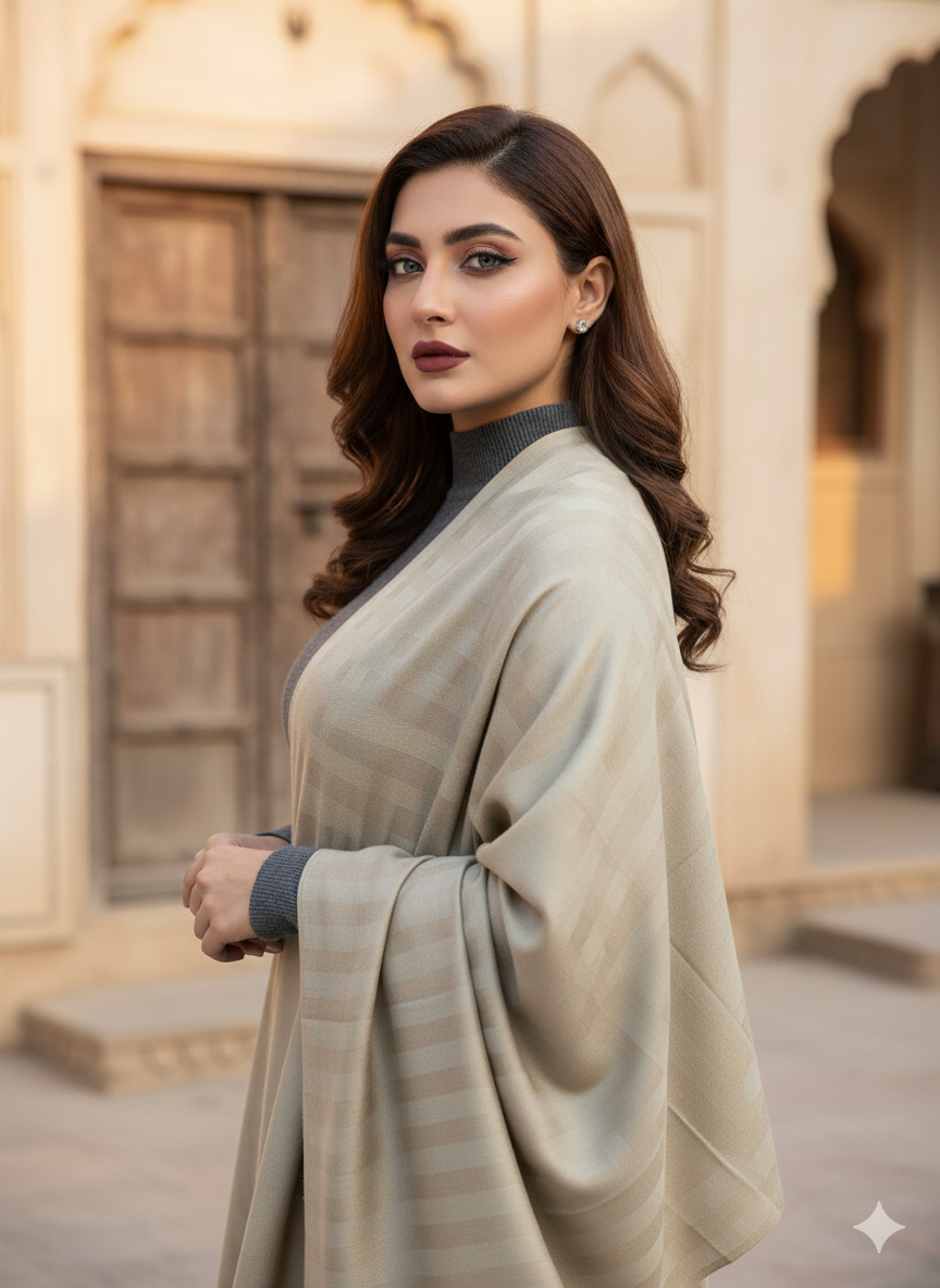 Pashmina Shawl Elegant And Beautiful Self Check Shawl Excellent Quality Pashmina