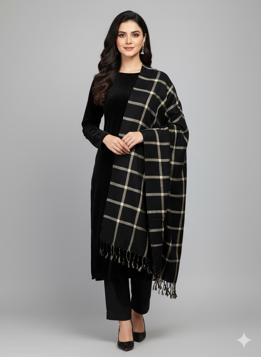 Pashmina Shawl Elegant And Beautiful Banarsi Shawl With Sequence And Velvet Touch Excellent Quality Pashmina