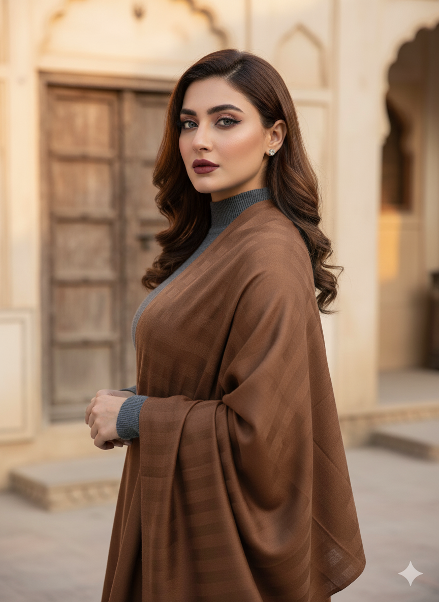 Pashmina Shawl Elegant And Beautiful Self Check Shawl Excellent Quality Pashmina