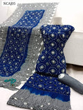 Soft Arabic Linen Fabric Hand Made Chunri Shirt With Linen Chunri Dupatta And Linen Chunri Trouser 3Pc Dress