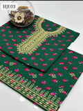 Acrylic Marina Fabric Front Gala Tilla & Mirror Embroidery Work Shirt With Digital Print Front Back And Sleeves With Tilla Embroidery Trouser 2Pc Dress
