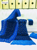 Soft Arabic Linen Fabric Hand Made Chunri Shirt With Linen Chunri Dupatta And Linen Chunri Trouser 3Pc Dress