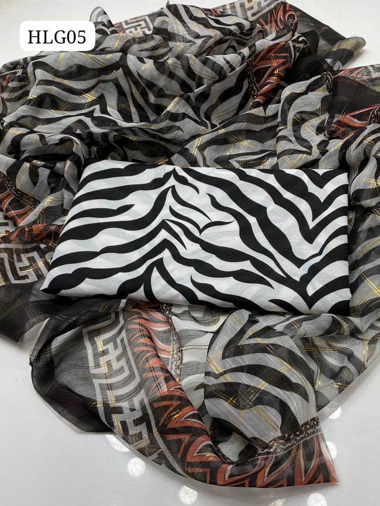 Swiss wail Digital Print Shirt & Trouser Along With Flower Monar Digital Print Dupatta 3Pcs Dress