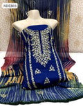 Pure Lawn 100/100 Hande Made Gota Gala Bail Qurta Style Neat Work Shirt With Gota Embroidery Chiffon Crush Tei & Dei Dupatta And Plain Lawn Trouser 3Pc Dress