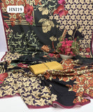 Calligraphy Digital Print original Swiss wail Duppata Along With Kataan Silk Shirt And Trouser 3 Pc Dress With Out Neck Lin