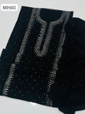 Stuff Bamber Chiffon HandMade Kamdani (Mukesh) Work Shirt With Dupatta Embroidered 2Pc Dress  