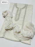 Stuff Bamber Chiffon HandMade Kamdani (Mukesh) Work Shirt With Dupatta Embroidered 2Pc Dress  