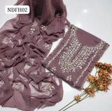  Stuff Soft Bamber Chiffon Beautiful Hand Embroidery Work Shirt With Bamber Chiffon Dupatta 2Pc Dress