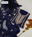  Stuff Soft Bamber Chiffon Beautiful Hand Embroidery Work Shirt With Bamber Chiffon Dupatta 2Pc Dress