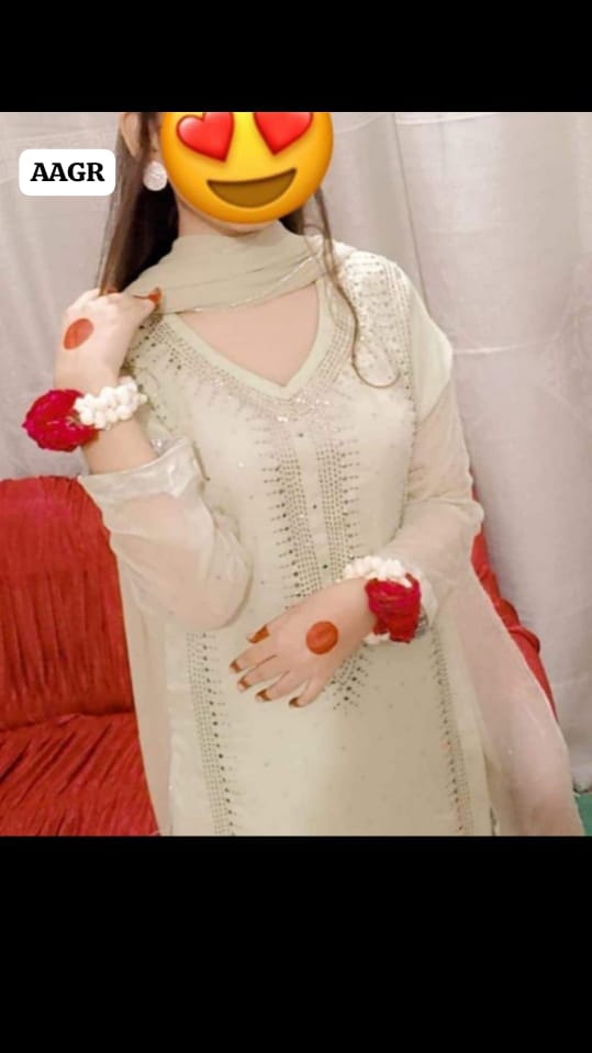 Stuff Soft Bhimber Chiffon Mukesh Kamdani Gala Front Heavy Work & Sleeves Mukesh Work And Bhamber Chiffon Dupatta 2PC Dress