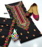 Casual Wear Stuff Cotton Neck Embroidery Shirt And Cotton Embroidery Trouser 2PC Dress