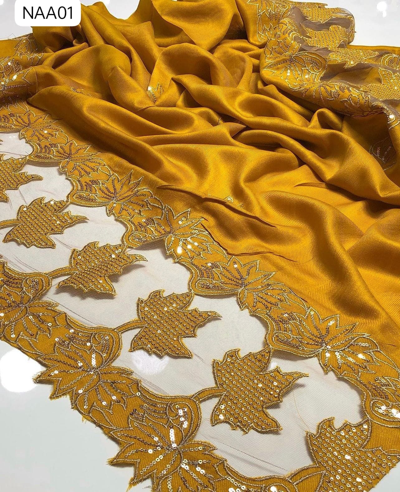 Stuff Pashmina Elegant And Beautiful Sequence Embroidery +Cut work   Light weight shwal