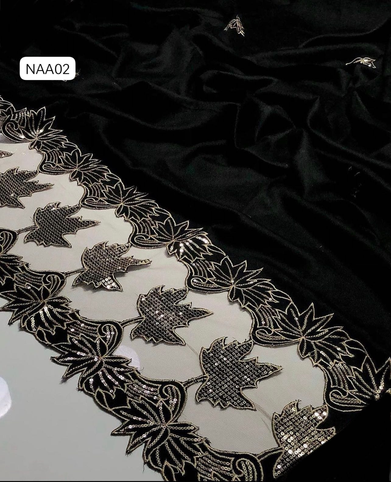 Stuff Pashmina Elegant And Beautiful Sequence Embroidery +Cut work   Light weight shwal