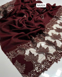 Stuff Pashmina Elegant And Beautiful Sequence Embroidery +Cut work   Light weight shwal