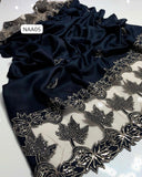 Stuff Pashmina Elegant And Beautiful Sequence Embroidery +Cut work   Light weight shwal