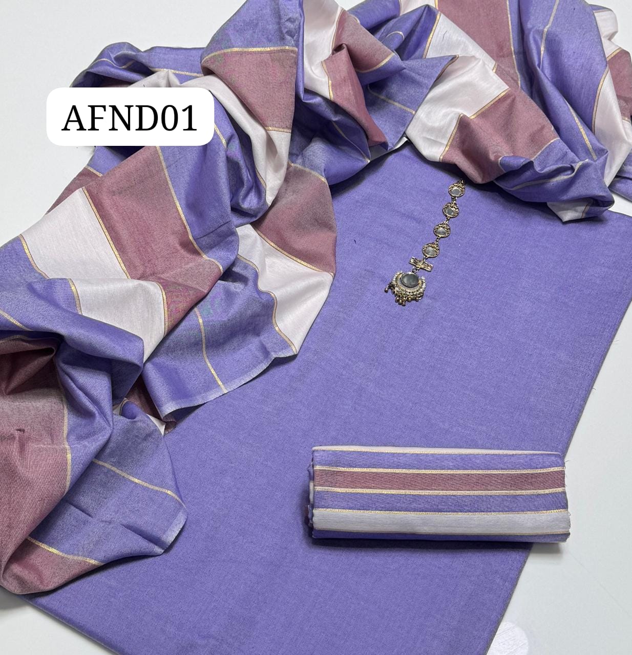 Stuff Khaddi Lawn Plain Shirt,, lining Trouser Along With Khaddi Lawn Patta Dupatta Shawl,  3pcs Dress💫
