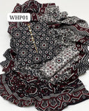 Stuff Pure Cotton Ajrak Print Shirt And mAtching Trouser WIth Traditional Ajrak Dupatta 3PC Dress