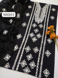 Stuff Pure Lawn 100/100 Handmade Pakka Mirror Gala Botiqe Style Neat Work Shirt And Plain Trouser With Lawn Embroidery Dupatta 3PC Dress