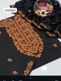 Stuff Lawn Cross Stich Embroidery Shirt And Karinkle Chiffon Embroidery Dupatta With Embroidery Trouser 3PC Dress