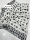 Stuff Swiss Lawn Chawal Shisha Jaal 4 Sided Border  With original Mirror heavy work  beautifull Chaddar Latest Artical💫