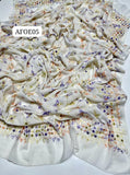 Stuff Swiss Lawn Chawal Shisha Jaal 4 Sided Border  With original Mirror heavy work  beautifull Chaddar Latest Artical💫