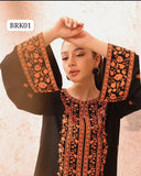 STuff Lawn Cotton Front Full Gala Panel Embroidery SHirt & Sleeves Embroidery And Embroidert Trouser WIth Chiffon Embroidery Dupatta 3PC Dress