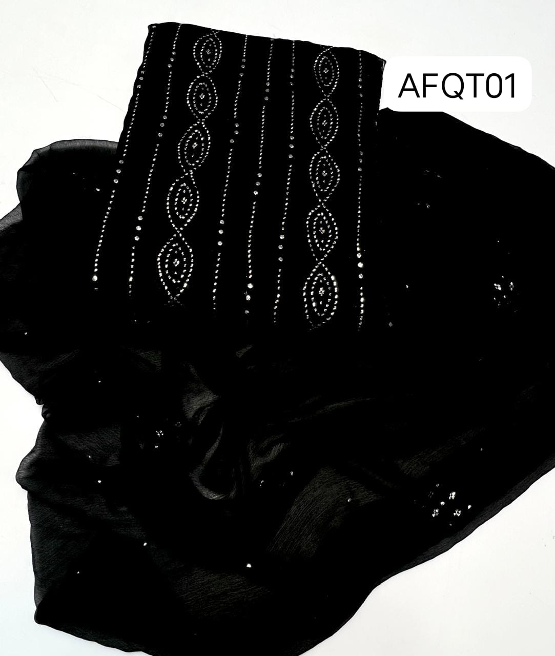 Stuff Bember Crinkle  Mukaish  Jaal  Shirt, Along with bember Crinkle Mukaish Work Dupatta 2pcs  Dress