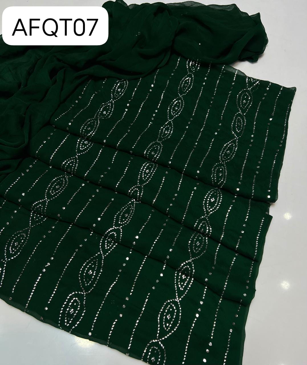 Stuff Bember Crinkle  Mukaish  Jaal  Shirt, Along with bember Crinkle Mukaish Work Dupatta 2pcs  Dress