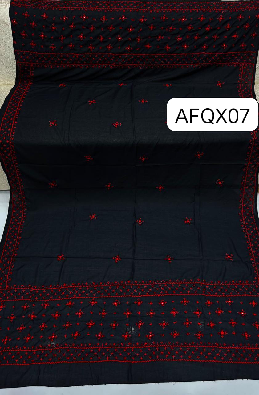 Stuff Swiss Lawn Chawal Shisha Jaal 4 Sided Border  With original Mirror heavy work  beautifull Chaddar Latest Artical💫