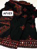 Swiss lawn Hand made Balochi 4 border boti gall full Chaddar