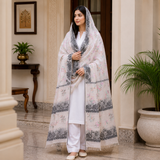 Pure Lawn Jacquard With Handmade Embroidery Chaddar