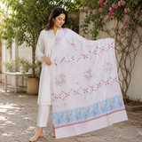 Pure Lawn Jacquard With Handmade Embroidery Chaddar