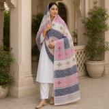 Pure Lawn Jacquard Handmade Chawal Tanka Embroidery Chaddar