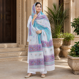 Pure Lawn Jacquard Handmade Embroidery Fancy Chaddar