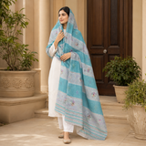 Pure Lawn Jacquard Handmade Embroidery Fancy Chaddar