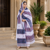 Pure Lawn Jacquard Handmade Embroidery Fancy Chaddar