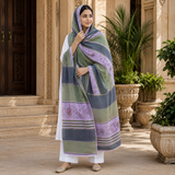 Pure Lawn Jacquard Handmade Embroidery Fancy Chaddar