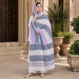 Pure Lawn Jacquard Handmade Embroidery Fancy Chaddar