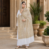 Pure Lawn Self Jacquard Handmade Embroidery Chaddar