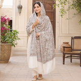 Pure Lawn Self Jacquard Handmade Embroidery Chaddar
