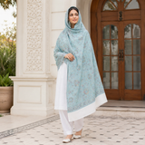 Pure Lawn Self Jacquard Handmade Embroidery Chaddar