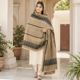 Pure Lawn Jacquard Handmade Embroidery Chaddar
