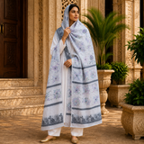 Pure Lawn Jacquard Handmade Embroidery Chaddar