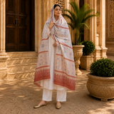 Pure Lawn Jacquard Handmade Embroidery Chaddar