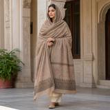 Pure Lawn Jacquard Handmade Embroidery Chaddar