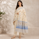 Pure Lawn Jacquard Handmade Embroidery Chaddar