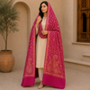 Winter Pashmina Block Print With Handmade Soi Embroidery Shawl