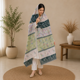 Pure Lawn Self Jacquard With Handmade Embroidery Chaddar