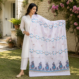 Pure Lawn Jacquard With Handmade Embroidery Chaddar